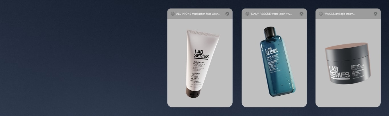 product shot of Lab Series bestselling skincare